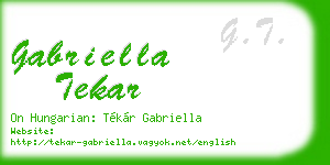 gabriella tekar business card
